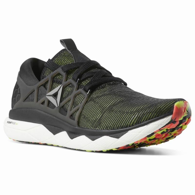 Adidasi Alergare Reebok Floatride Run Flexweave Barbati Negrii/Verzi Deschis Romania LA8818ZL